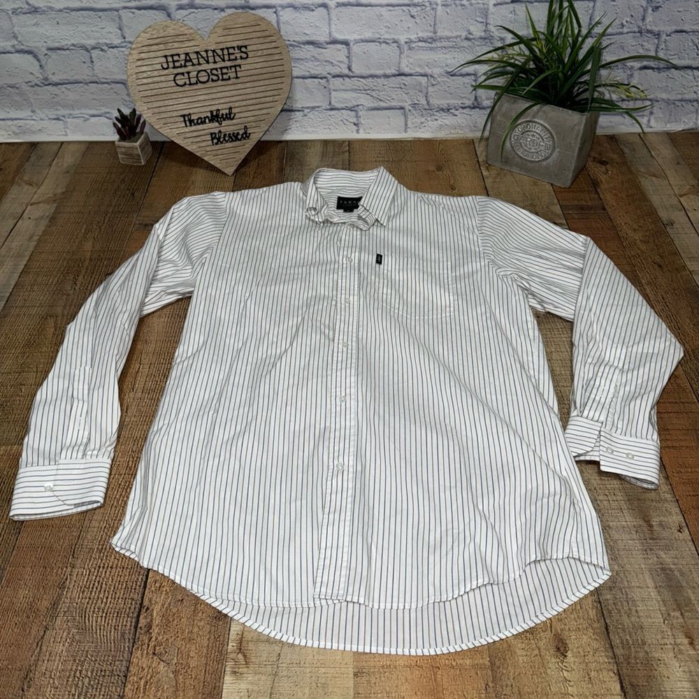 Texas Standard Men's Large Long Sleeve Striped Button Down Shirt